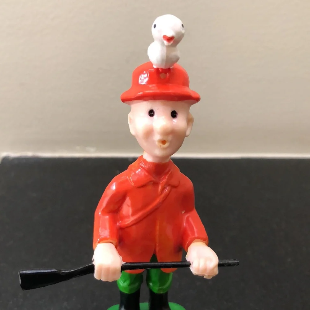 WILTON Bewildered Duck Hunter Figurine with Rifle/ Cake Topper Vintage- 1970s